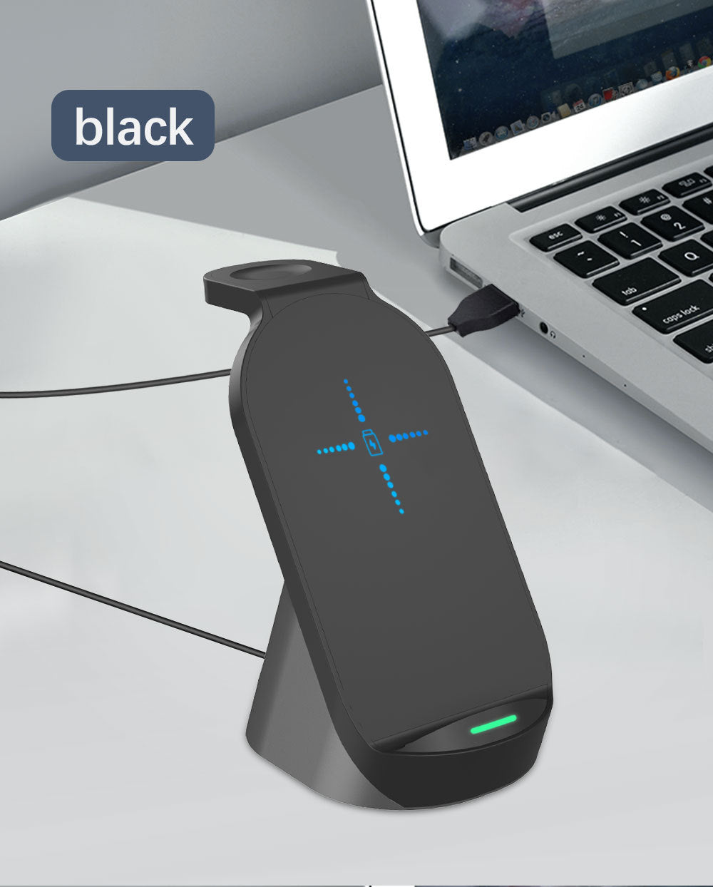 3-in-1-Wireless-Ladegerät für Apple Handyuhr Headset Vertikales kabelloses Laden Drei-in-eins-Schnellladung