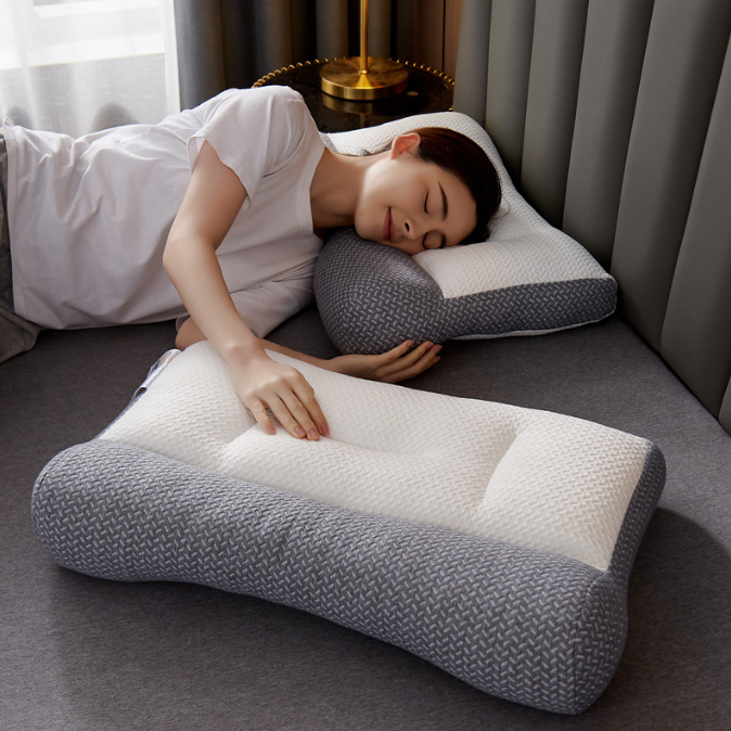 Japanese soybean fiber pillow reverse traction cervical vertebra repair pillow pillow pillow core neck protection pillow