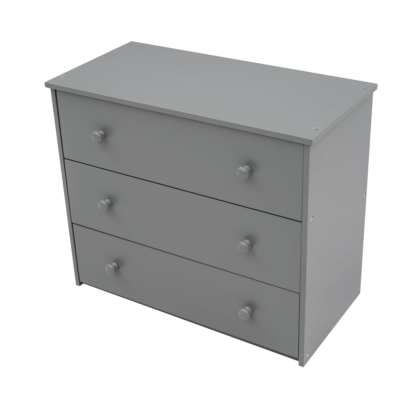 Niedriges Arbeitszimmer-Hochbett für zwei Personen mit Schrank und rollbarem tragbarem Schreibtisch – Grau (ALTE SKU: LP000113AAE)