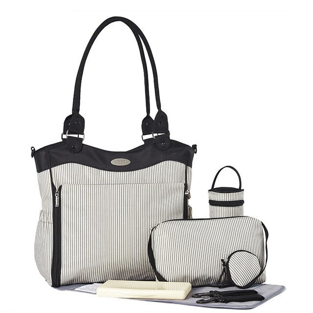 9 teile/satz Mutterschaft Windel Windel Taschen mit Kinderwagen Haken Baby Flasche Tasche Tote Kinder Kleidung Beutel Windel Wickelauflage