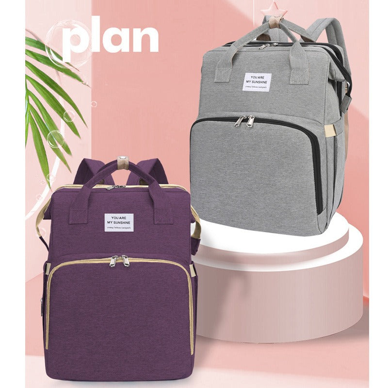 Tragbarer, faltbarer Mama-Bett-Rucksack zum Ausgehen, leichter und großer Rucksack für Mutter und Baby