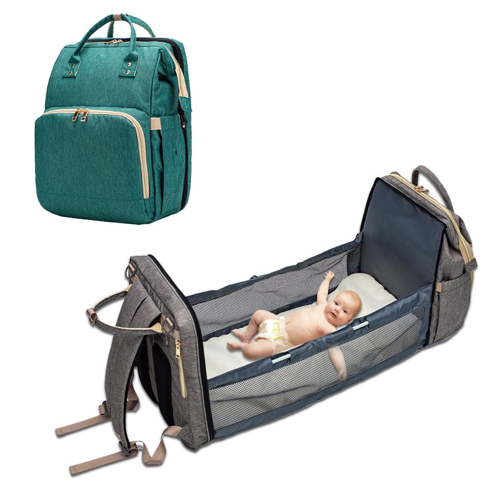 Mamas und Papas Baby-Rucksack, umwandelbar, leichte Baby-Wickeltasche, Bett, Mehrzweck-Reiseaufbewahrungstasche, Baby-Wickeltasche, Babybett