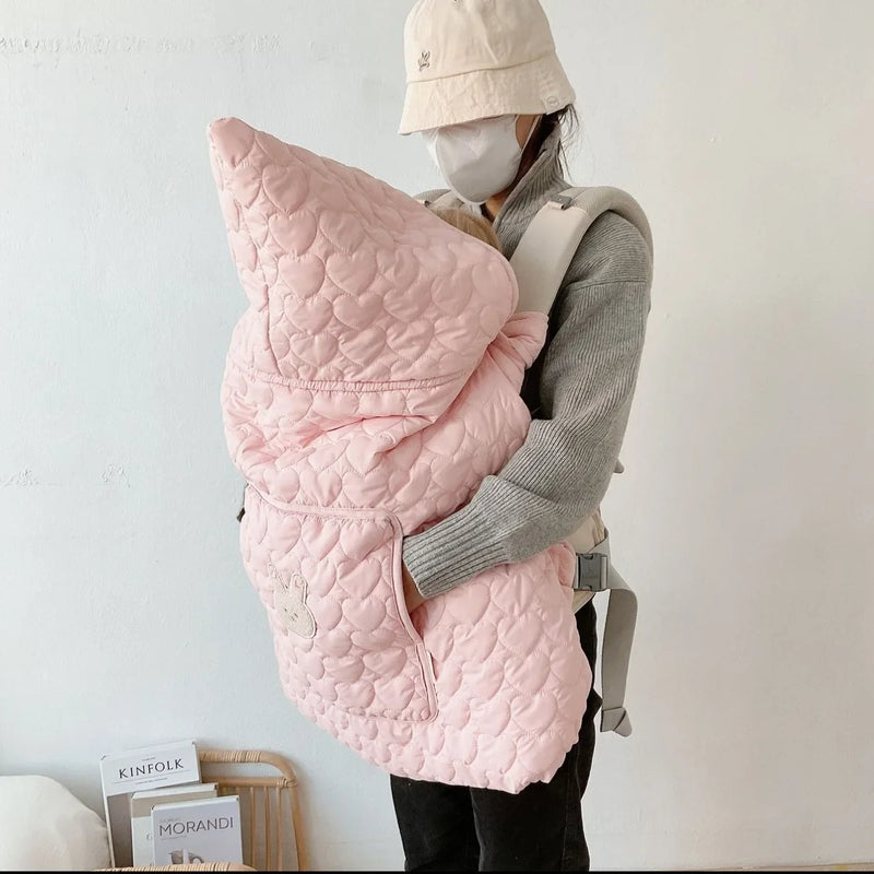 Winter Kinderwagen Decke Fleece Warme Baby Decke Neugeborenen Swaddle Infant Zubehör Gesteppte Winddicht Mantel Strap Wrap Quilt Abdeckung