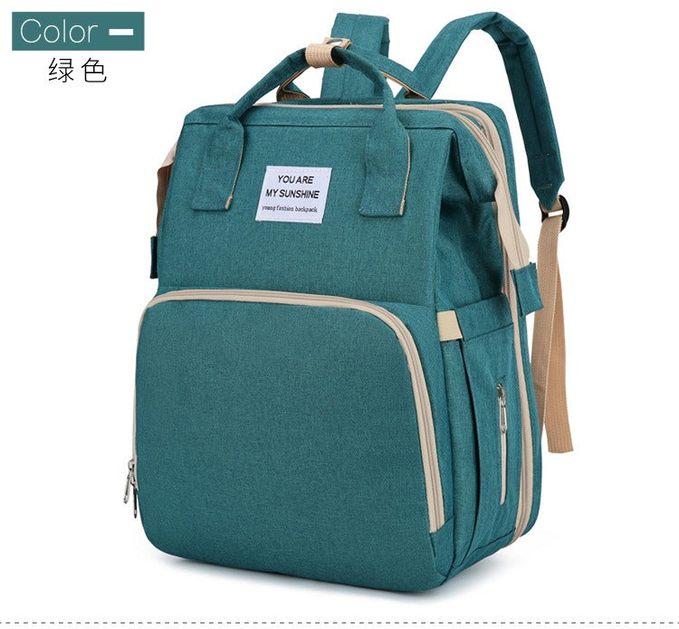 Tragbarer, faltbarer Mama-Bett-Rucksack zum Ausgehen, leichter und großer Rucksack für Mutter und Baby