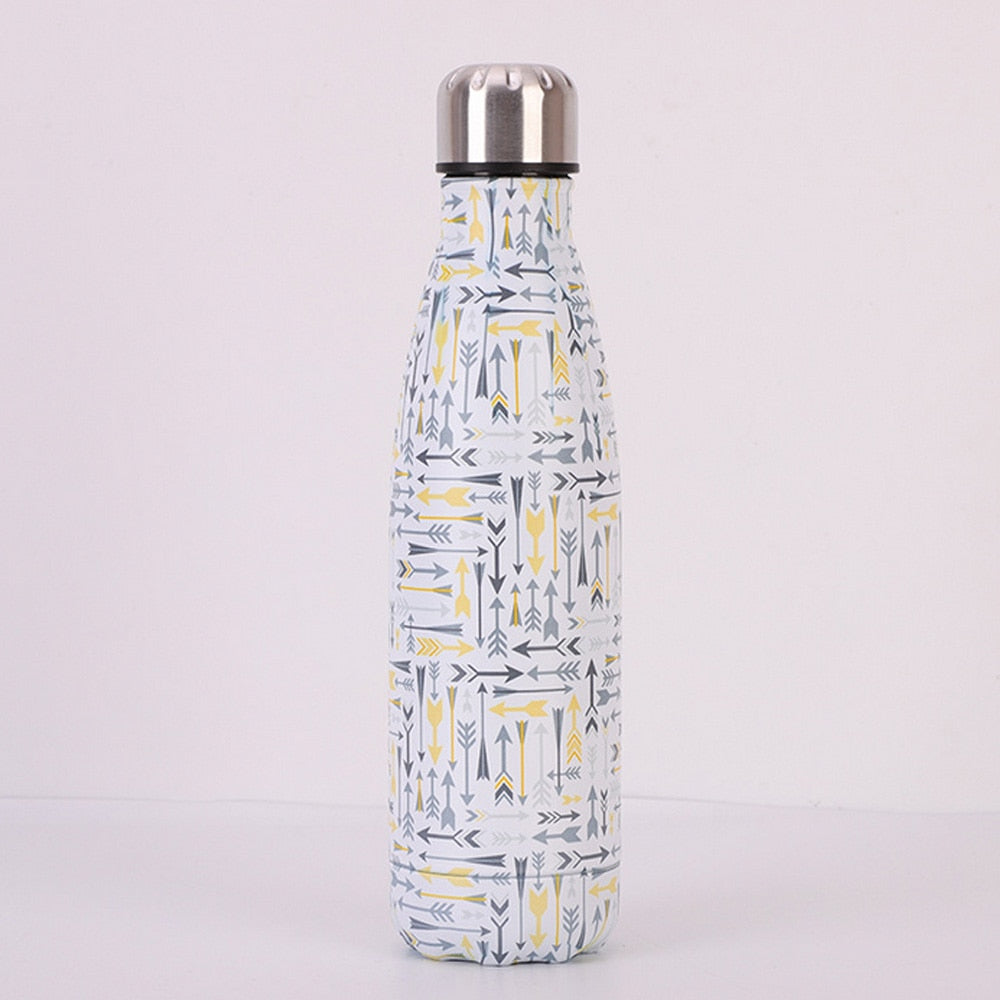 Edelstahl Vakuum Isolierte Wasser Flasche Flasche Thermos Sport Chilly 500ML