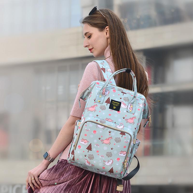 SUNVENO Mode Mama Mutterschaft Windel Tasche Große Still Tasche Reise Rucksack Designer Kinderwagen Baby Tasche Baby Pflege Windel Rucksack