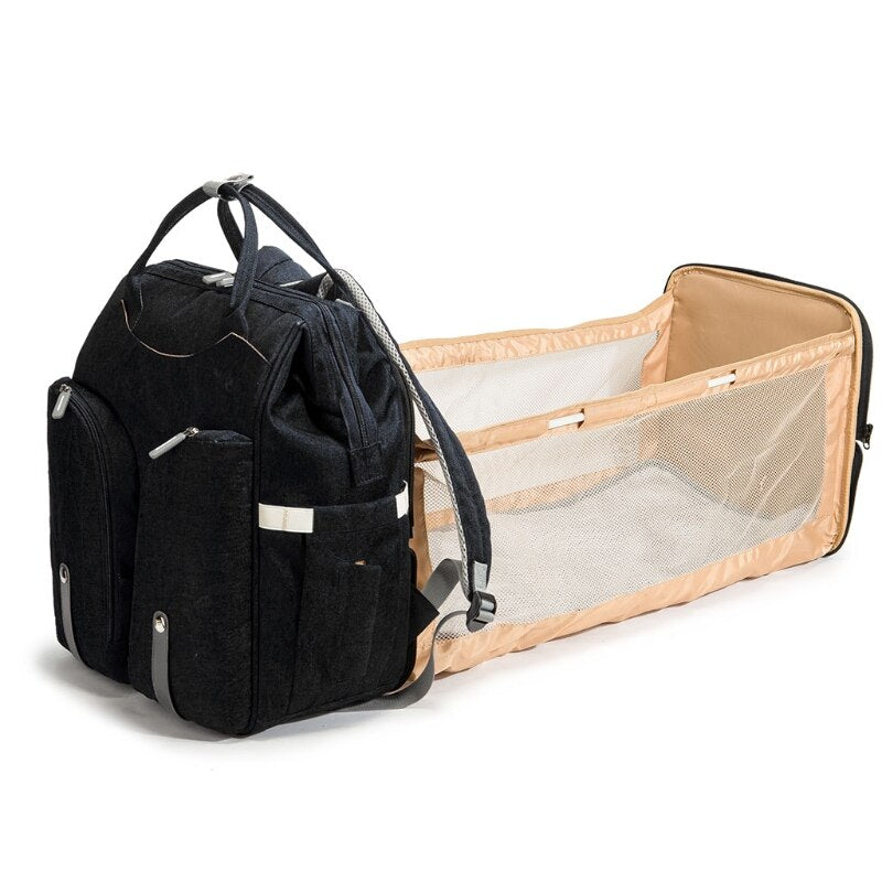 Baby, Kleinkind Windel Wickeltasche Tragbare Große Kapazität Klapp Krippe Windel Rucksack Kinderwagen Gurte Pad für Reise Outdoor 28GD