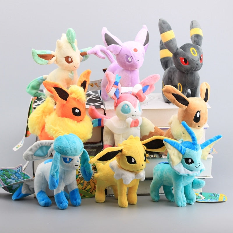 Plush Toys Standing Sylveon Umbreon Eevee Espeon Vaporeon Flareon Stuffed Animal Soft Dolls Kids Gift