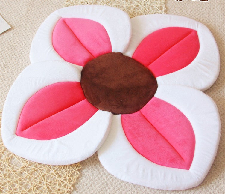 80CM Baby-Badematte Blühende Badewanne Blume Babybadewanne Waschbecken Sicher Neugeborenen Dusche Baden Faltbare Sicherheit Blütenblatt Sitzpolster