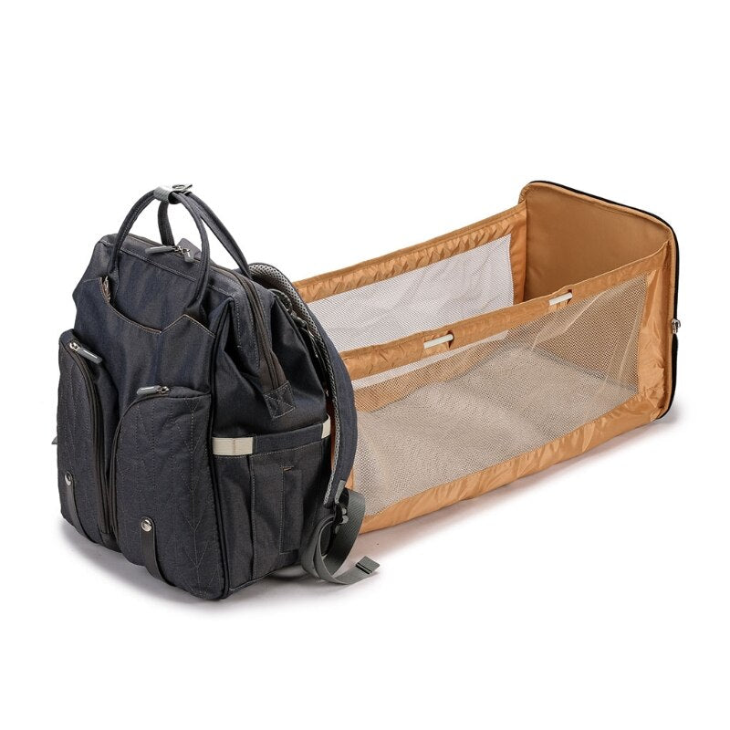 Baby, Kleinkind Windel Wickeltasche Tragbare Große Kapazität Klapp Krippe Windel Rucksack Kinderwagen Gurte Pad für Reise Outdoor 28GD