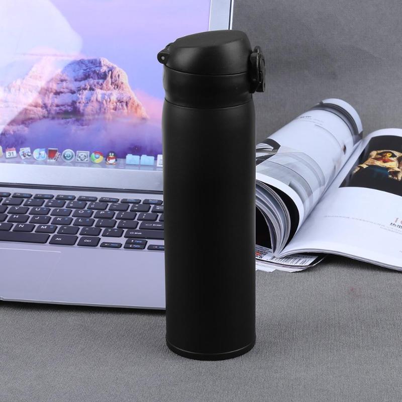 450ml Reisebecher Wasserthermosflasche Edelstahl Doppelwandige Thermosflasche Vakuumbecher Schule Zu Hause Tee Kaffee Trinkflasche