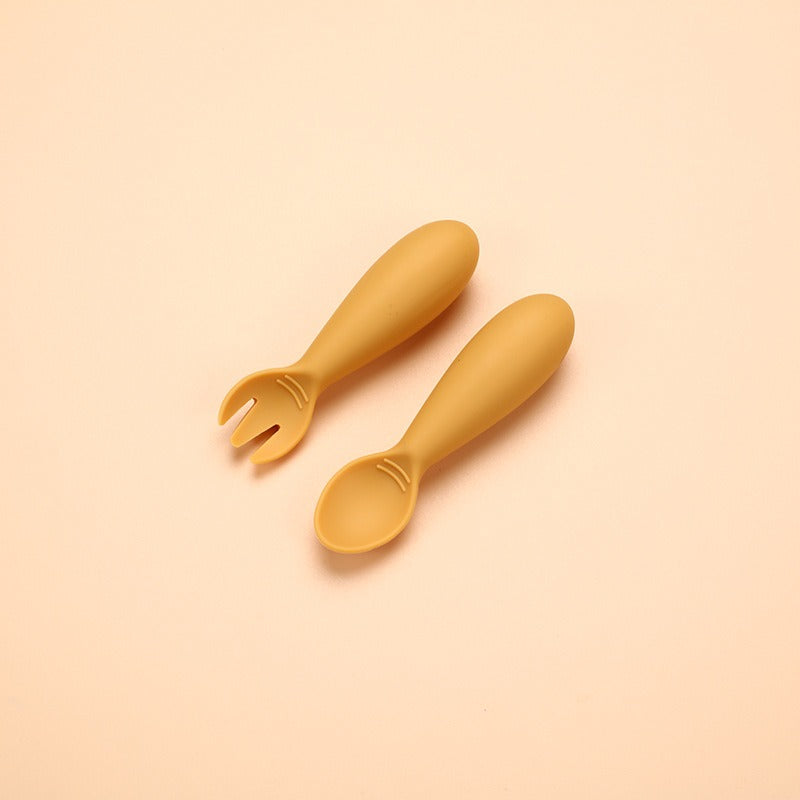 Heißer verkauf silikon baby weichen löffel, food grade kinder ergänzende lebensmittel, essen fett gabel löffel
