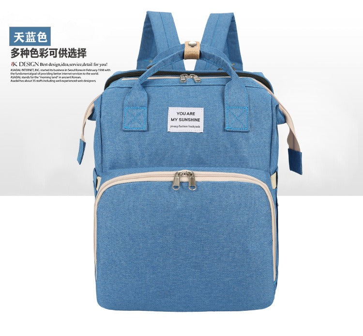 Tragbarer, faltbarer Mama-Bett-Rucksack zum Ausgehen, leichter und großer Rucksack für Mutter und Baby