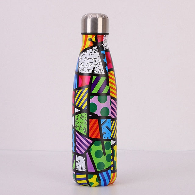 Edelstahl Vakuum Isolierte Wasser Flasche Flasche Thermos Sport Chilly 500ML