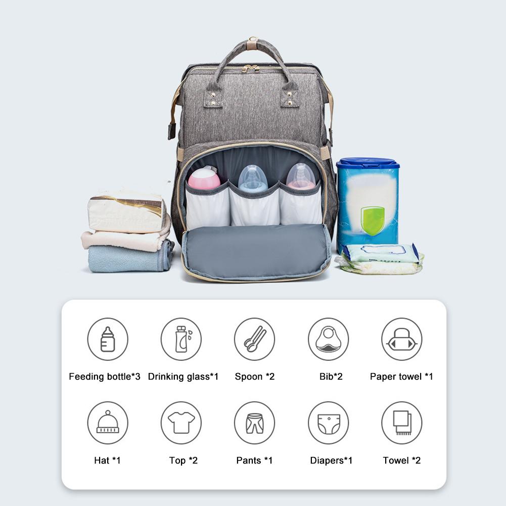 Mamas und Papas Baby-Rucksack, umwandelbar, leichte Baby-Wickeltasche, Bett, Mehrzweck-Reiseaufbewahrungstasche, Baby-Wickeltasche, Babybett