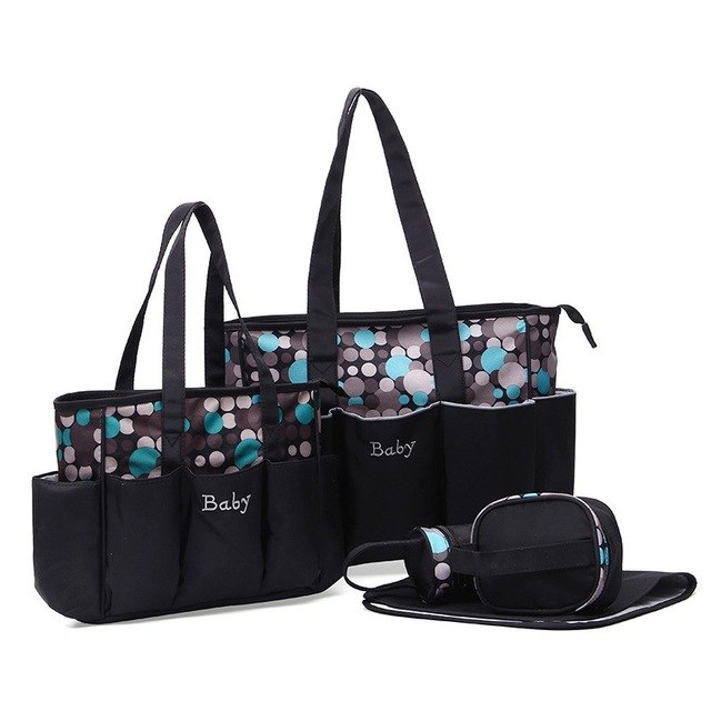 5 stücke Große Baby Wickeltasche Set Für Mama Mutter Frauen Tragetasche Mutterschaft Ändern Windel Taschen Organizer Baby Pflege