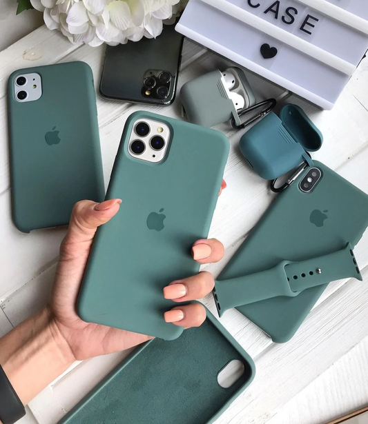 Flüssigsilikon-Handyhülle All-Inclusive für Apple iPhone 13promax Schutzhülle iPhone12 Anti-Fall 11promax Grün 