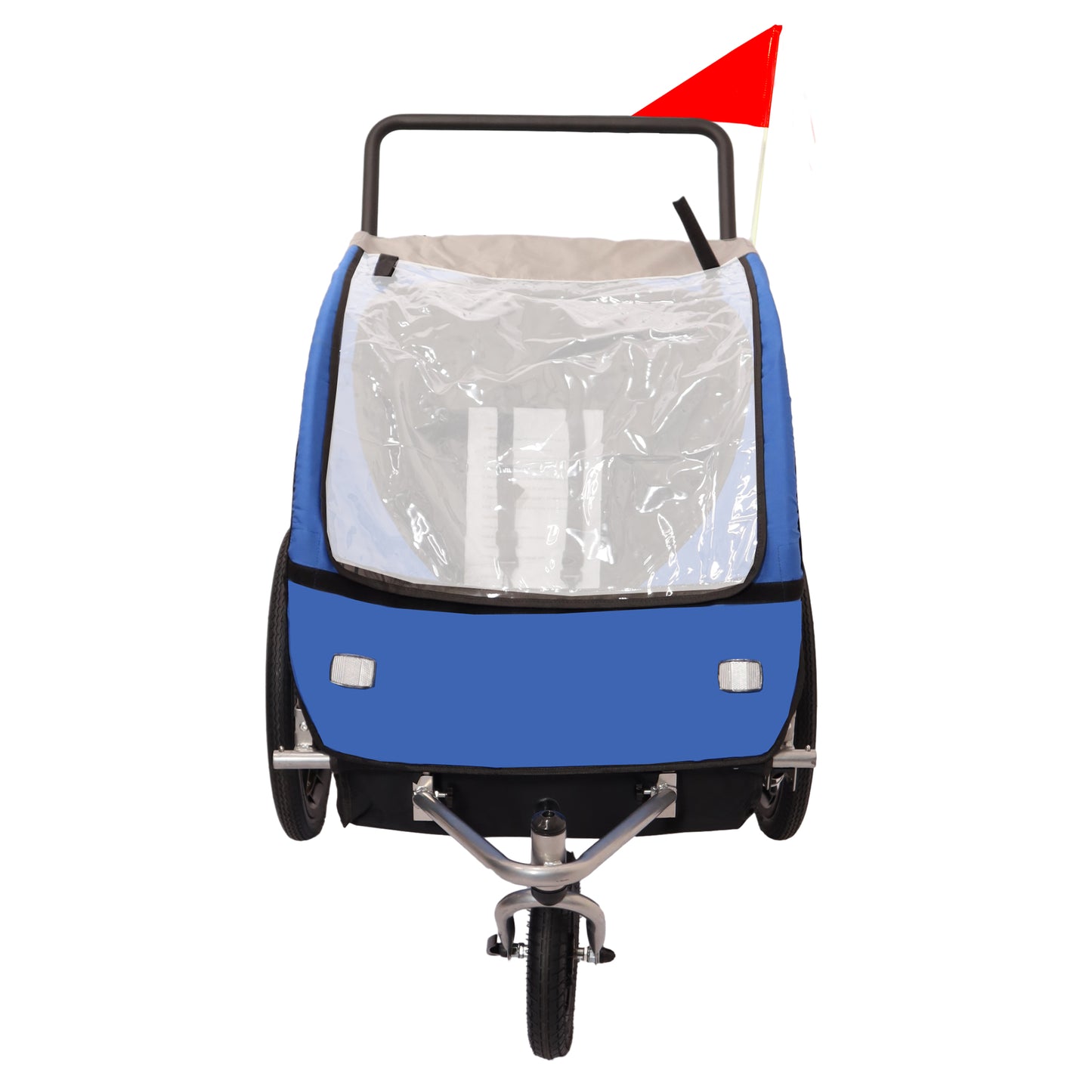 2-in-1 Doppel 2 Sitz Fahrrad Fahrrad Anhänger Jogger Kinderwagen für Kinder