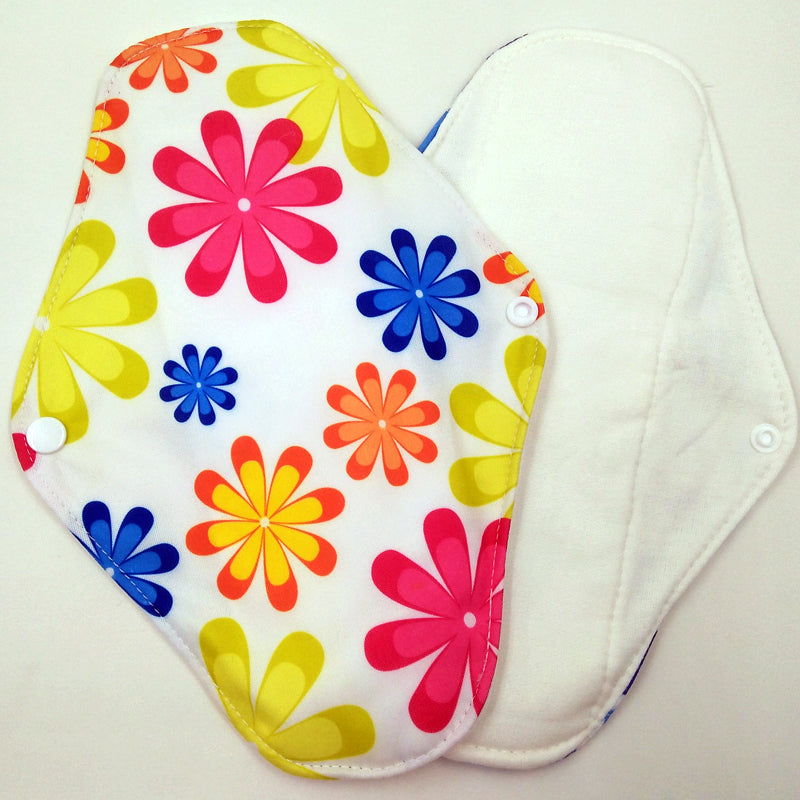 5pcs lady reusable cloth pads with bamboo cotton inner  Bamboo Reusable Sanitary Pad