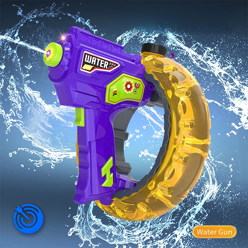 Elektrische Wasserpistolen für Erwachsene, LED-Licht, automatische Wasserspritzpistole, wasserdicht, wiederaufladbar, Wasserspielzeugpistolen für Kinder, Geschenk für draußen