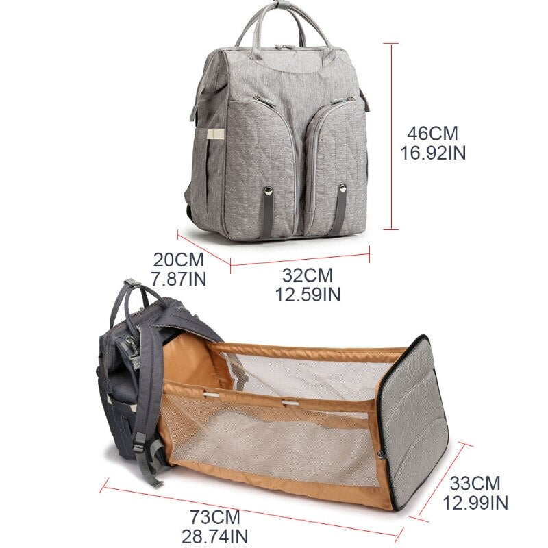 Baby, Kleinkind Windel Wickeltasche Tragbare Große Kapazität Klapp Krippe Windel Rucksack Kinderwagen Gurte Pad für Reise Outdoor 28GD