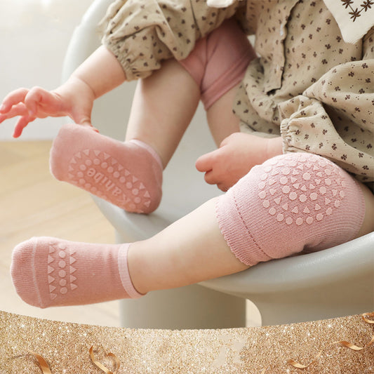 Sommer Neue Knie Pad Socken Set Knie Pad Baby Boden Socken Set Kleinkind Socken Baby Rutschfeste Krabbeln Sport Schutz 