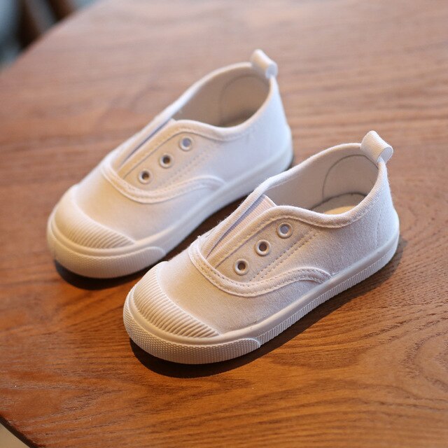 Weiße Kinder Canvas Schuhe für Mädchen und Jungen Kinder Turnschuhe weiche Stoffschuhe Jungen Mädchen Baby Kleinkind Schuhe