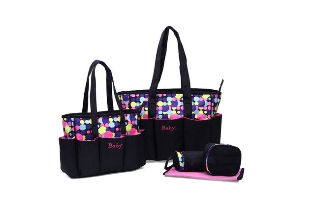 5 stücke Große Baby Wickeltasche Set Für Mama Mutter Frauen Tragetasche Mutterschaft Ändern Windel Taschen Organizer Baby Pflege
