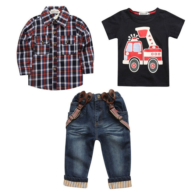 4Pcs Jungen Kleidung Sets Sommer Kinder Kleidung Baby Boy Sport Anzug T-shirt + Jeans Kostüm Für Kinder