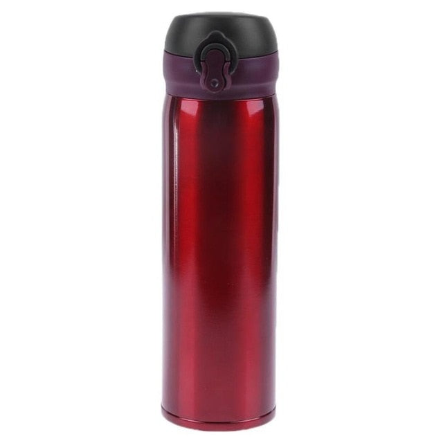 450ml Reisebecher Wasserthermosflasche Edelstahl Doppelwandige Thermosflasche Vakuumbecher Schule Zu Hause Tee Kaffee Trinkflasche 