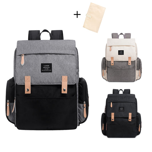 Land Wickeltasche mit großer Kapazität, modischer Reise-Rucksack für Mama und Papa, solide Mumientaschen, Kinderwagen-Organizer-Tasche für die Babypflege