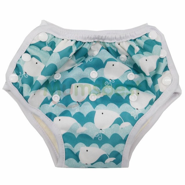 Baby AIO Training Pants Washable Baby Cloth Nappy With Cotton Insert Reusable Cloth Diapers For 10-18kg Babies