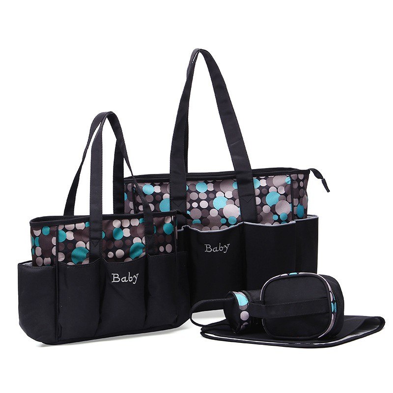 5 stücke Große Baby Wickeltasche Set Für Mama Mutter Frauen Tragetasche Mutterschaft Ändern Windel Taschen Organizer Baby Pflege
