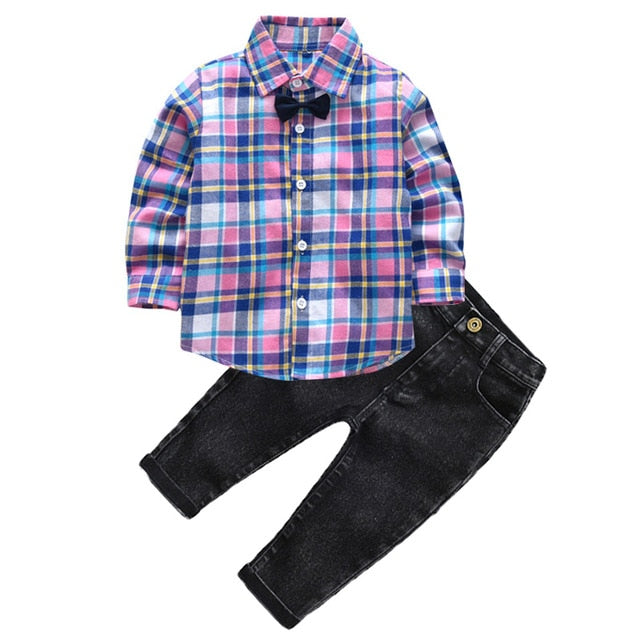 4Pcs Jungen Kleidung Sets Sommer Kinder Kleidung Baby Boy Sport Anzug T-shirt + Jeans Kostüm Für Kinder