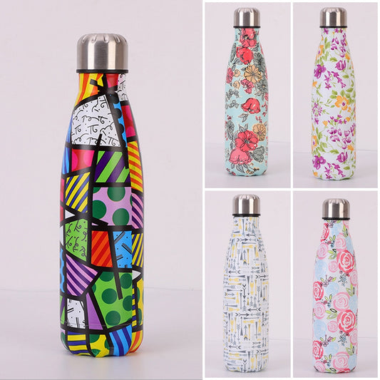 Edelstahl Vakuum Isolierte Wasser Flasche Flasche Thermos Sport Chilly 500ML