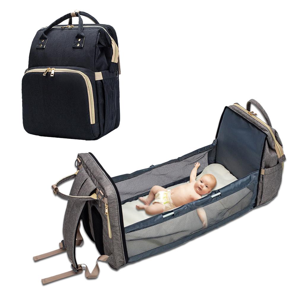 Mamas und Papas Baby-Rucksack, umwandelbar, leichte Baby-Wickeltasche, Bett, Mehrzweck-Reiseaufbewahrungstasche, Baby-Wickeltasche, Babybett 