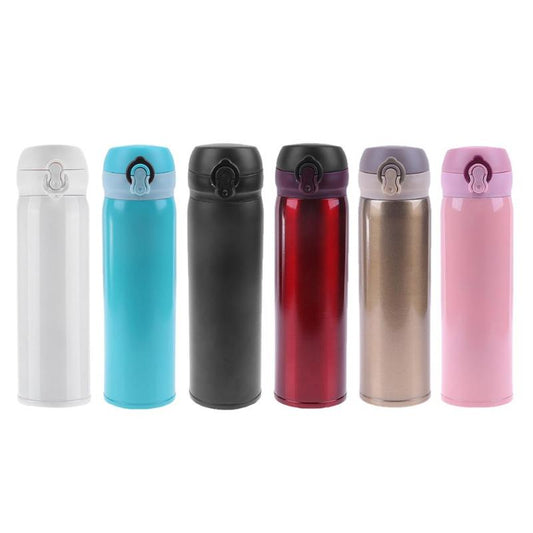 450ml Reisebecher Wasserthermosflasche Edelstahl Doppelwandige Thermosflasche Vakuumbecher Schule Zu Hause Tee Kaffee Trinkflasche 