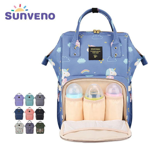 SUNVENO Mode Mama Mutterschaft Windel Tasche Große Still Tasche Reise Rucksack Designer Kinderwagen Baby Tasche Baby Pflege Windel Rucksack