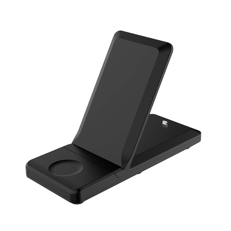 3-in-1-Wireless-Ladegerät Vertikal zusammenklappbares kabelloses Ladegerät 15 W schnelles Aufladen 3-in-1-Wireless-Ladegerät