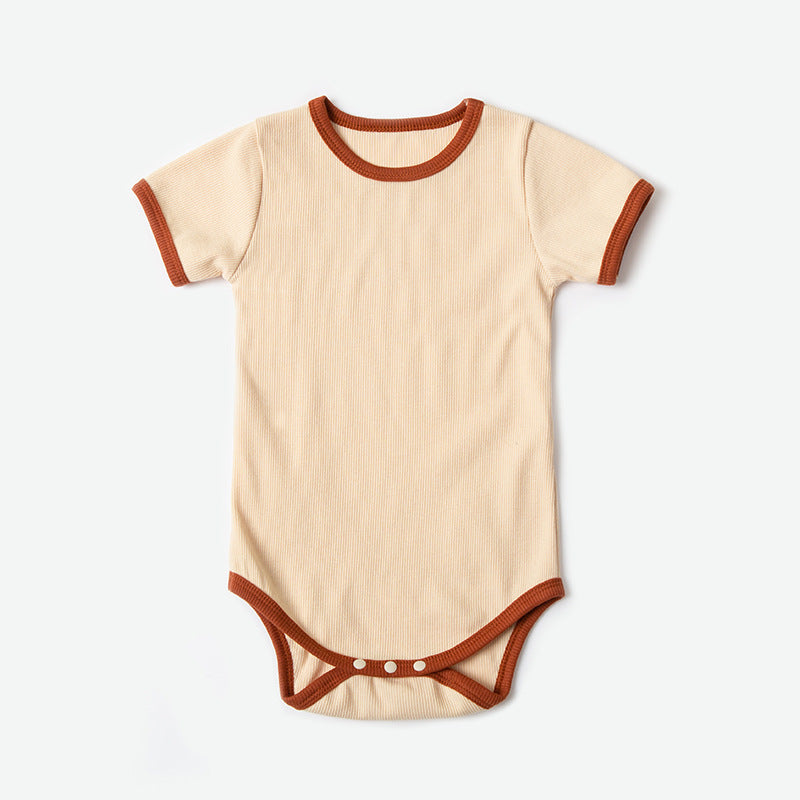 Sommer Baby Kleidung Baby Dreieck Strampler Baby Nordic Tasche Furz Kleidung Kurzarm Strampler 