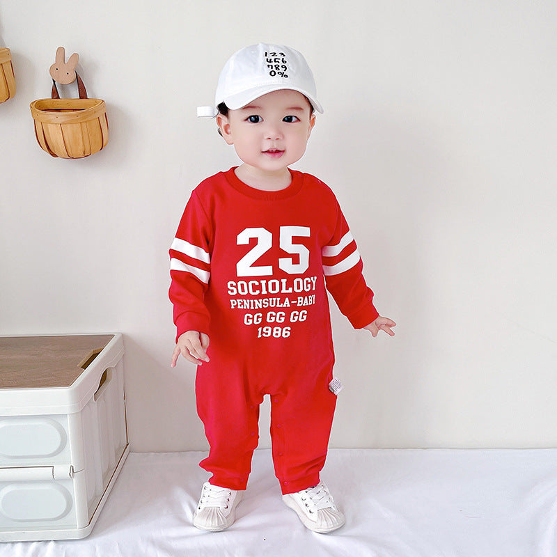 Baby Herbst Neue Langarm Romper Junge Baby Onesie Sport Stil Baby Koreanische Version Baby Kleidung