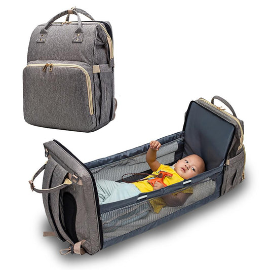 Mamas und Papas Baby-Rucksack, umwandelbar, leichte Baby-Wickeltasche, Bett, Mehrzweck-Reiseaufbewahrungstasche, Baby-Wickeltasche, Babybett 