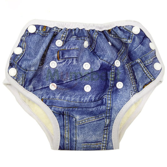 Baby AIO Training Pants Washable Baby Cloth Nappy With Cotton Insert Reusable Cloth Diapers For 10-18kg Babies