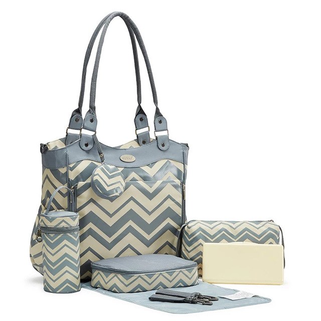 9 teile/satz Mutterschaft Windel Windel Taschen mit Kinderwagen Haken Baby Flasche Tasche Tote Kinder Kleidung Beutel Windel Wickelauflage 