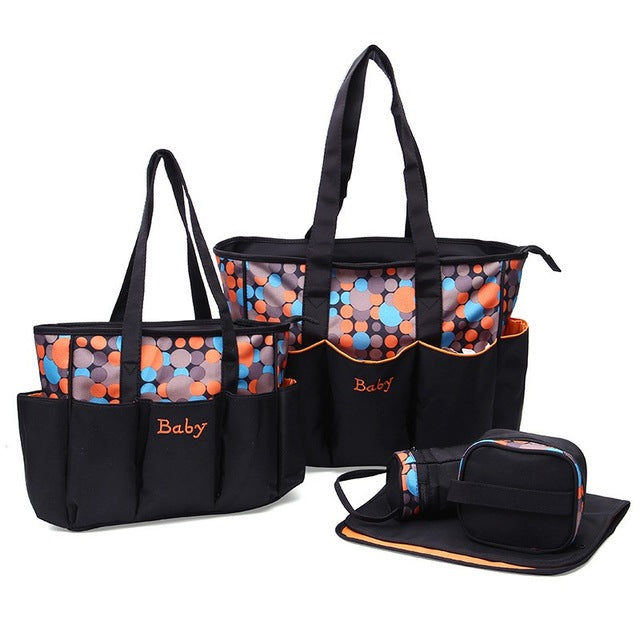 5 stücke Große Baby Wickeltasche Set Für Mama Mutter Frauen Tragetasche Mutterschaft Ändern Windel Taschen Organizer Baby Pflege