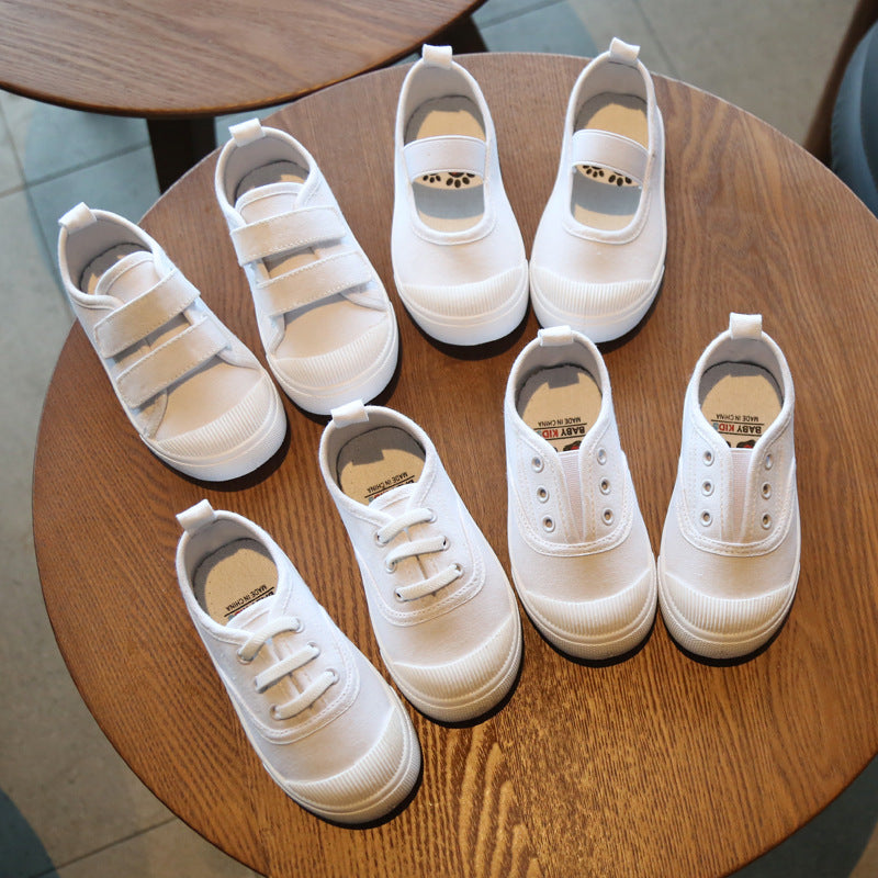 Weiße Kinder Canvas Schuhe für Mädchen und Jungen Kinder Turnschuhe weiche Stoffschuhe Jungen Mädchen Baby Kleinkind Schuhe