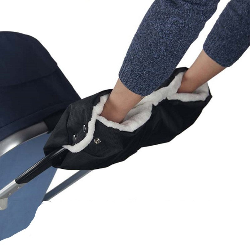 Warme Winter-Kinderwagenhandschuhe für Babys, verdicken Sie Kinderwagen-Handmuff, Kinderwagen-Zubehör, wasserdicht, Kinderwagen-Handabdeckung, Pelz-Fäustlinge
