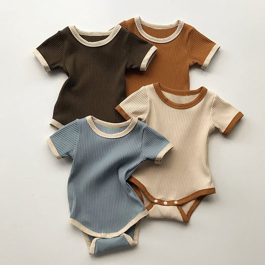 Sommer Baby Kleidung Baby Dreieck Strampler Baby Nordic Tasche Furz Kleidung Kurzarm Strampler 