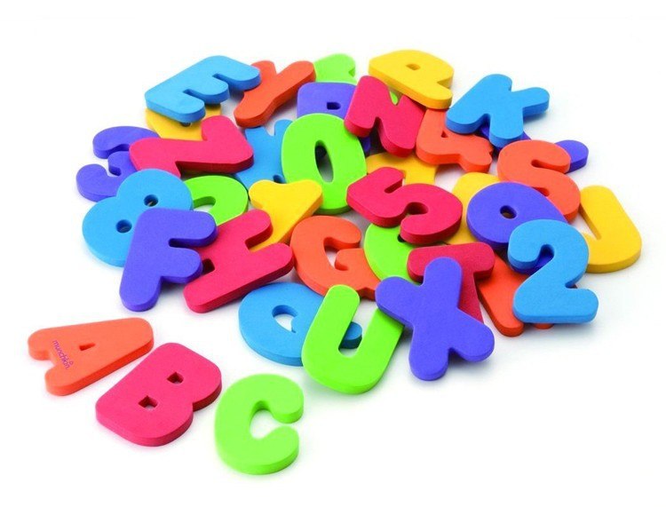 36 Stück (26 Buchstaben + 10 Zahlen) Baby-Schaumstoff-Buchstaben- und Zahlenaufkleber, Wasseraufkleber, Spielzeug für Kinder, schwimmendes Bade-/Duschspielzeug