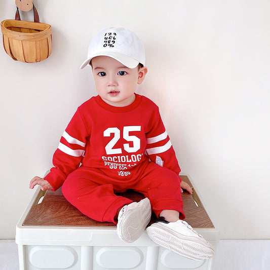 Baby Herbst Neue Langarm Romper Junge Baby Onesie Sport Stil Baby Koreanische Version Baby Kleidung